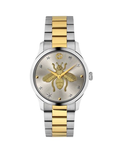 gucci two tone ladies watch|Gucci bumble bee watch.